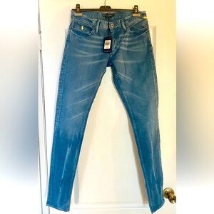 Ralph Lauren Blue Label marble wash MAIDSTONE Jeans CARSON 141 Sz 28 RARE